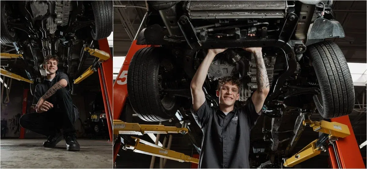 Custom Senior Photos in Phoenix That Go Beyond the Ordinary | Teagan’s Automotive-Inspired Session