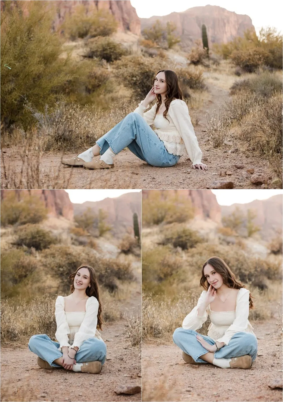 Sunrise Senior Photos at Lost Dutchman State Park