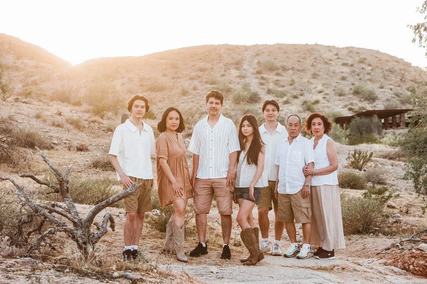 Three Generations, One Desert Sunset: A Phoenix Family Portrait Story at South Mountain Preserve